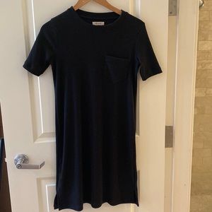 Madewell ribbed t-shirt dress in black